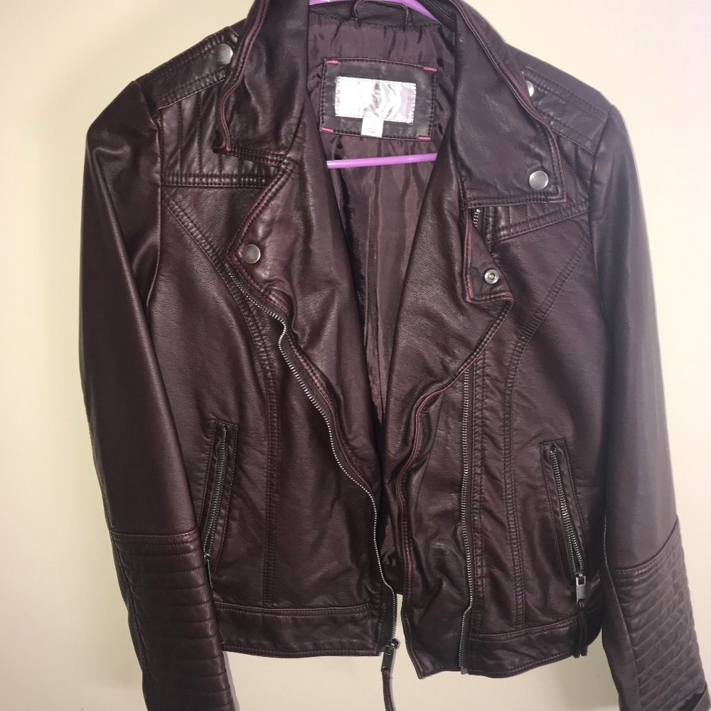 Burgundy Bomber Jacket